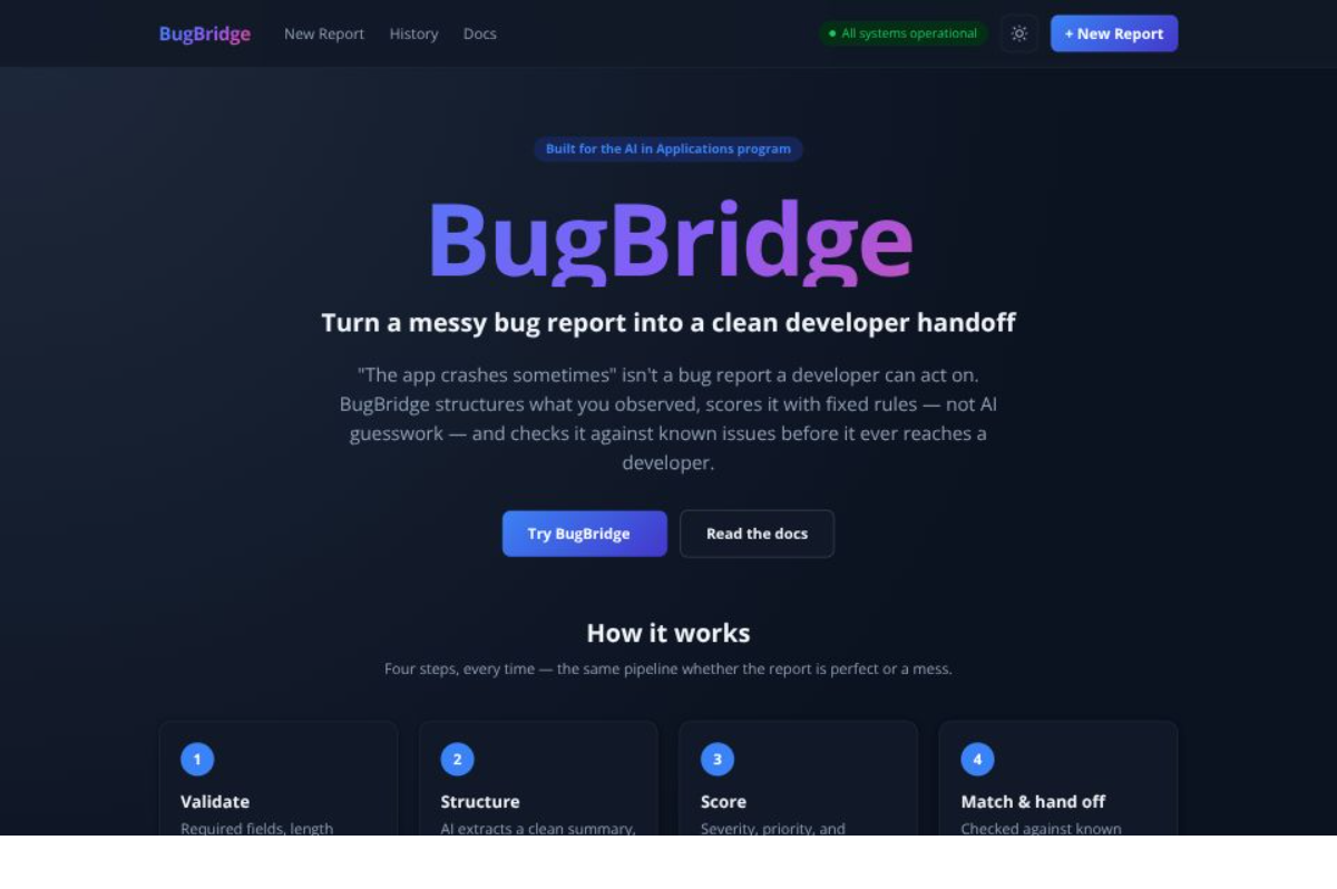BugBridge AI Application
